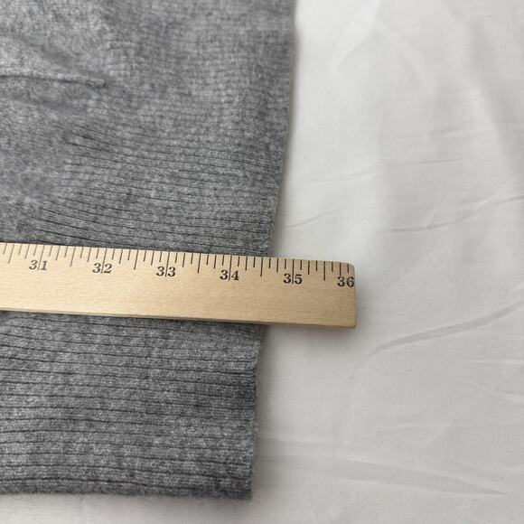 Athleta Sweater Dress Womens Large Gray Cashmere Blend V Neck Long Sleeve - Picture 7 of 7